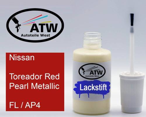 Nissan, Toreador Red Pearl Metallic, FL / AP4: 20ml Lackstift, von ATW Autoteile West.